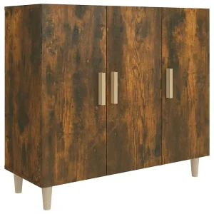 Dressoir 90x34x80 cm bewerkt hout gerookt eikenkleurig Dressoir 90x34x80 cm bewerkt hout gerookt eikenkleurig