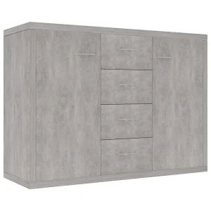 Dressoir 88x30x65 cm bewerkt hout betongrijs Dressoir 88x30x65 cm bewerkt hout betongrijs