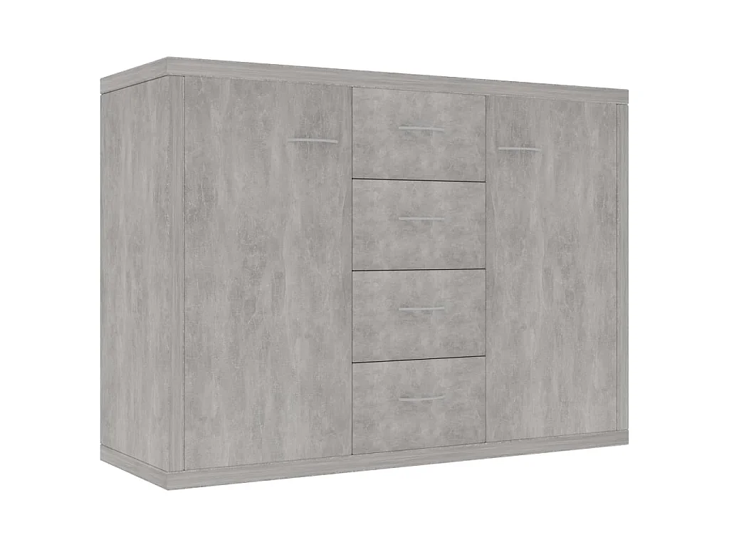 Dressoir 88x30x65 cm bewerkt hout betongrijs