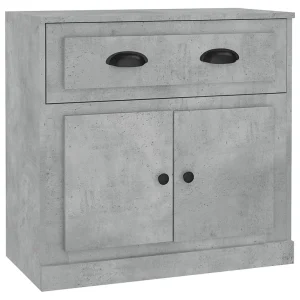 Dressoir 70×35,5×67,5 cm bewerkt hout betongrijs Dressoir 70×35,5×67,5 cm bewerkt hout betongrijs