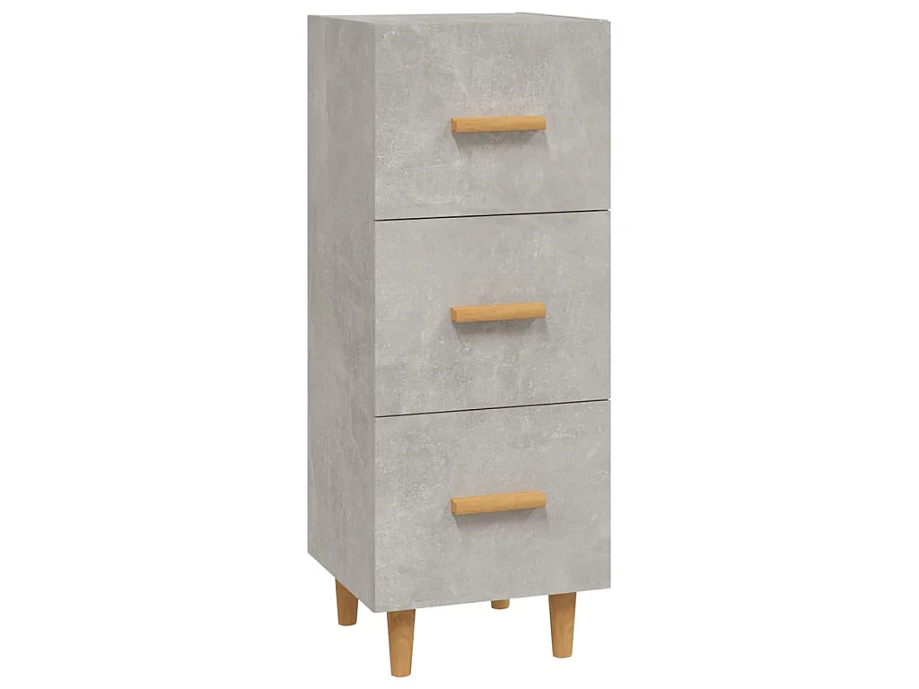 Dressoir 34,5x34x90 cm bewerkt hout betongrijs