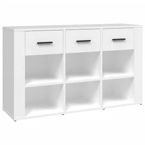 Dressoir 100x30x59,5 cm bewerkt hout wit Dressoir 100x30x59,5 cm bewerkt hout wit