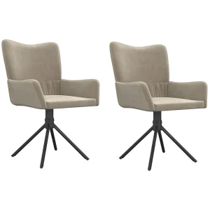 Eetkamerstoelen draaibaar 2 st fluweel lichtgrijs Eetkamerstoelen draaibaar 2 st fluweel lichtgrijs