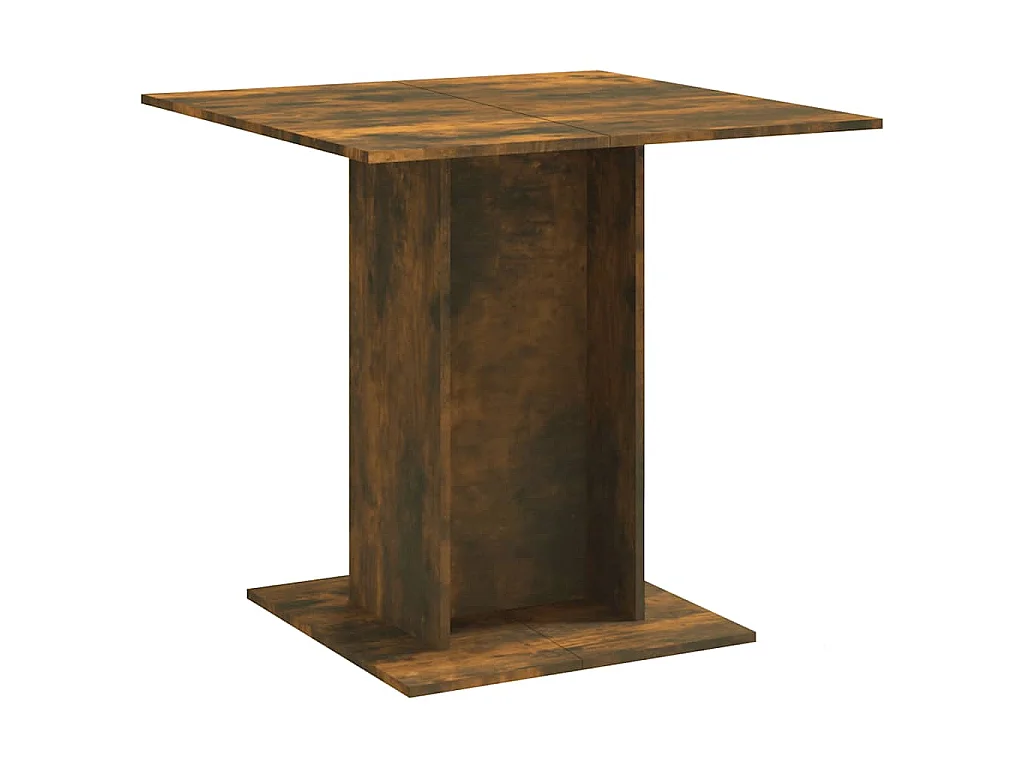Eettafel 80x80x75 cm bewerkt hout gerookt eiken
