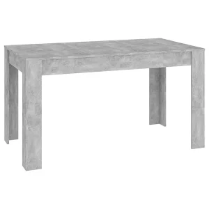 Eettafel 140×74,5×76 cm spaanplaat betongrijs Eettafel 140×74,5×76 cm spaanplaat betongrijs