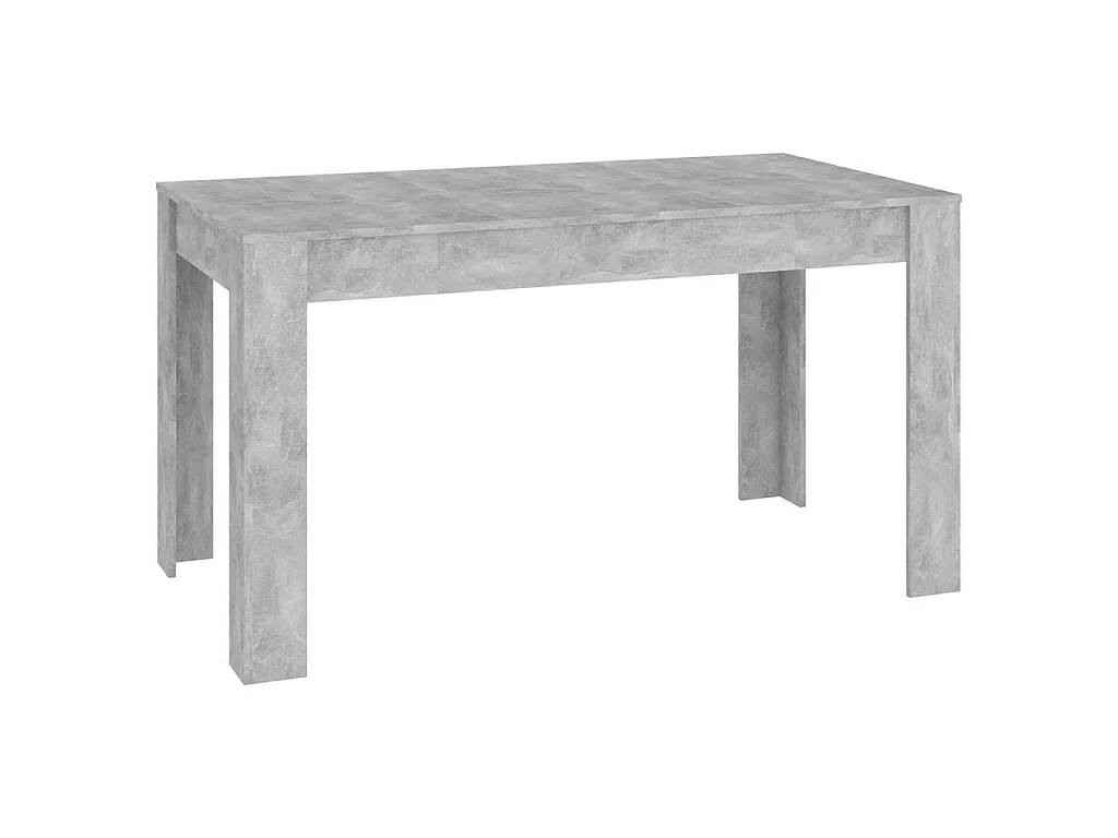 Eettafel 140x74,5x76 cm spaanplaat betongrijs