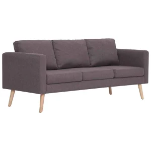 Driezitsbank stof taupe Driezitsbank stof taupe