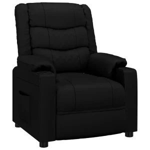 Fauteuil verstelbaar kunstleer zwart