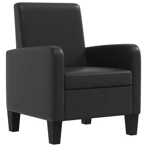Fauteuil kunstleer zwart Fauteuil kunstleer zwart