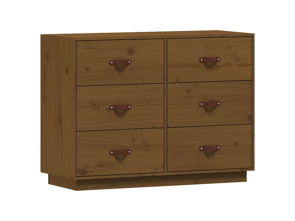 Dressoir 100x40x75 cm massief grenenhout honingbruin