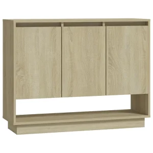 Dressoir 97x31x75 cm bewerkt hout sonoma eikenkleurig Dressoir 97x31x75 cm bewerkt hout sonoma eikenkleurig