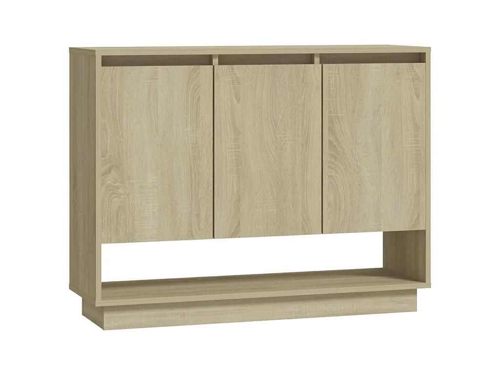 Dressoir 97x31x75 cm bewerkt hout sonoma eikenkleurig