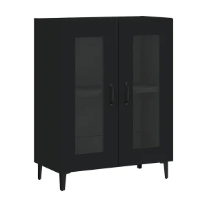 Dressoir 69,5x34x90 cm bewerkt hout zwart Dressoir 69,5x34x90 cm bewerkt hout zwart