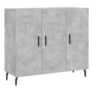 Dressoir 90x34x80 cm bewerkt hout betongrijs Dressoir 90x34x80 cm bewerkt hout betongrijs