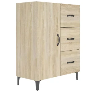 Dressoir 69,5x34x90 cm bewerkt hout sonoma eikenkleurig Dressoir 69,5x34x90 cm bewerkt hout sonoma eikenkleurig