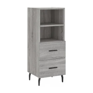Dressoir 34,5x34x90 cm bewerkt hout grijs sonoma eikenkleurig Dressoir 34,5x34x90 cm bewerkt hout grijs sonoma eikenkleurig