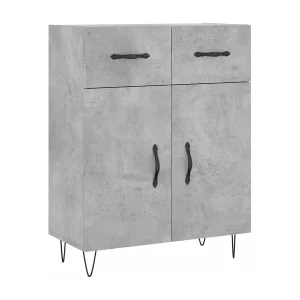 Dressoir 69,5x34x90 cm bewerkt hout betongrijs Dressoir 69,5x34x90 cm bewerkt hout betongrijs