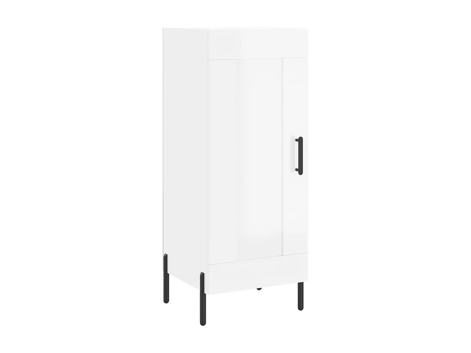 Dressoir 34,5x34x90 cm bewerkt hout hoogglans wit