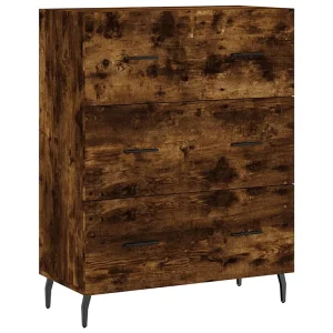 Dressoir 69,5x34x90 cm bewerkt hout gerookt eikenkleurig Dressoir 69,5x34x90 cm bewerkt hout gerookt eikenkleurig