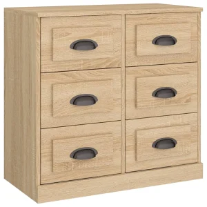Dressoir 70×35,5×67,5 cm bewerkt hout sonoma eikenkleurig Dressoir 70×35,5×67,5 cm bewerkt hout sonoma eikenkleurig
