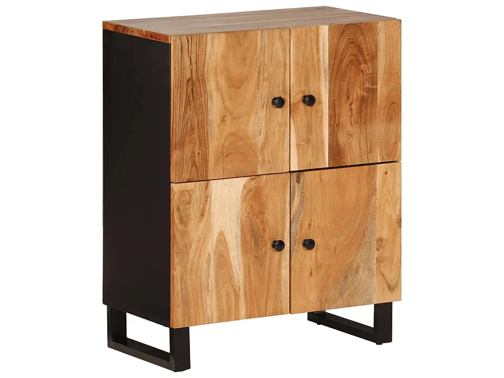 Dressoir met 4 deuren 60x33x75 cm massief acaciahout