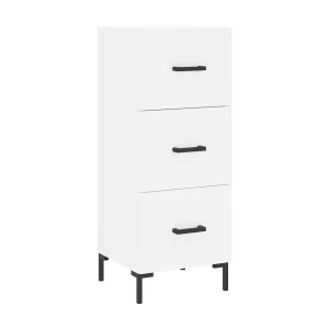 Dressoir 34,5x34x90 cm bewerkt hout wit Dressoir 34,5x34x90 cm bewerkt hout wit