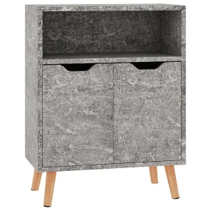 Dressoir 60x30x72 cm bewerkt hout betongrijs