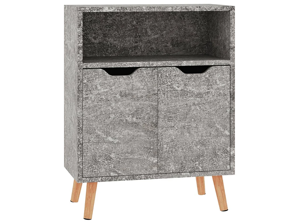 Dressoir 60x30x72 cm bewerkt hout betongrijs