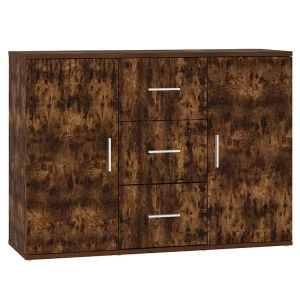 Dressoir 91×29,5×65 cm bewerkt hout gerookt eikenkleurig Dressoir 91×29,5×65 cm bewerkt hout gerookt eikenkleurig