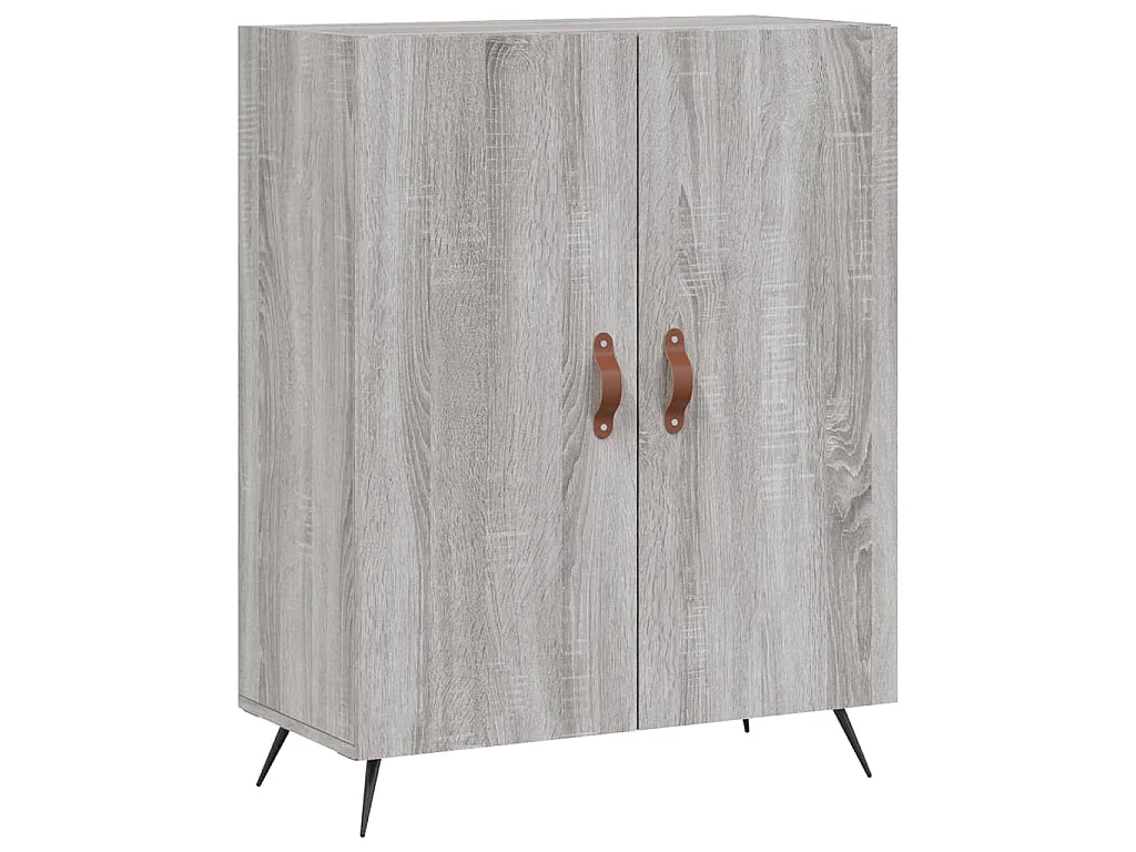 Dressoir 69,5x34x90 cm bewerkt hout grijs sonoma eikenkleurig