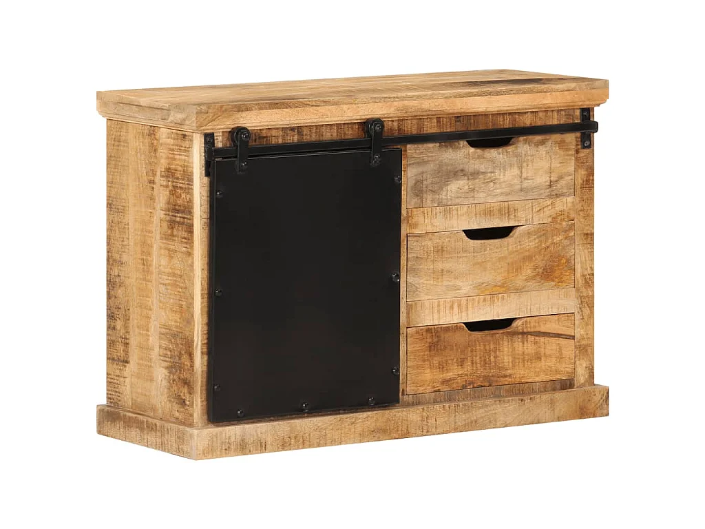 Dressoir 80x30x55 cm massief ruw mangohout