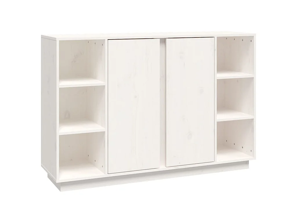 Dressoir 120x35x80 cm massief grenenhout wit