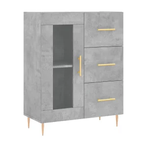 Dressoir 69,5x34x90 cm bewerkt hout betongrijs Dressoir 69,5x34x90 cm bewerkt hout betongrijs