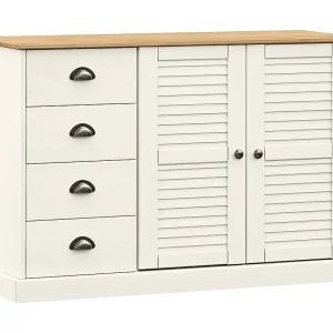 Dressoir met lades VIGO 113x40x75 cm massief grenenhout wit Dressoir met lades VIGO 113x40x75 cm massief grenenhout wit