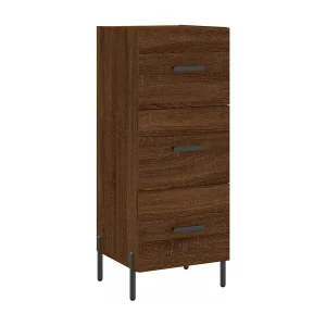 Dressoir 34,5x34x90 cm bewerkt hout bruin eikenkleur