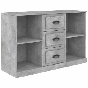 Dressoir 104,5×35,5×67,5 cm bewerkt hout betongrijs Dressoir 104,5×35,5×67,5 cm bewerkt hout betongrijs