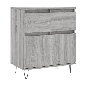 Dressoir 60x35x70 cm bewerkt hout grijs sonoma eikenkleurig Dressoir 60x35x70 cm bewerkt hout grijs sonoma eikenkleurig