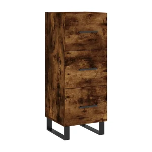 Dressoir 34,5x34x90 cm bewerkt hout gerookt eiken Dressoir 34,5x34x90 cm bewerkt hout gerookt eiken