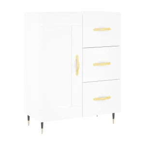 Dressoir 69,5x34x90 cm bewerkt hout wit Dressoir 69,5x34x90 cm bewerkt hout wit