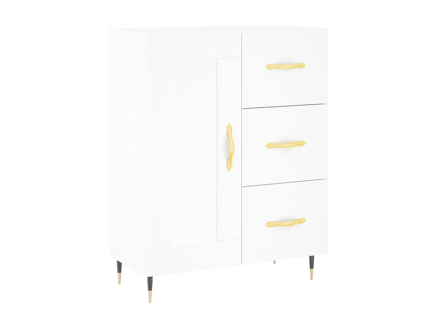 Dressoir 69,5x34x90 cm bewerkt hout wit