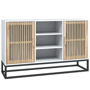 Dressoir 105x30x65 cm bewerkt hout wit Dressoir 105x30x65 cm bewerkt hout wit