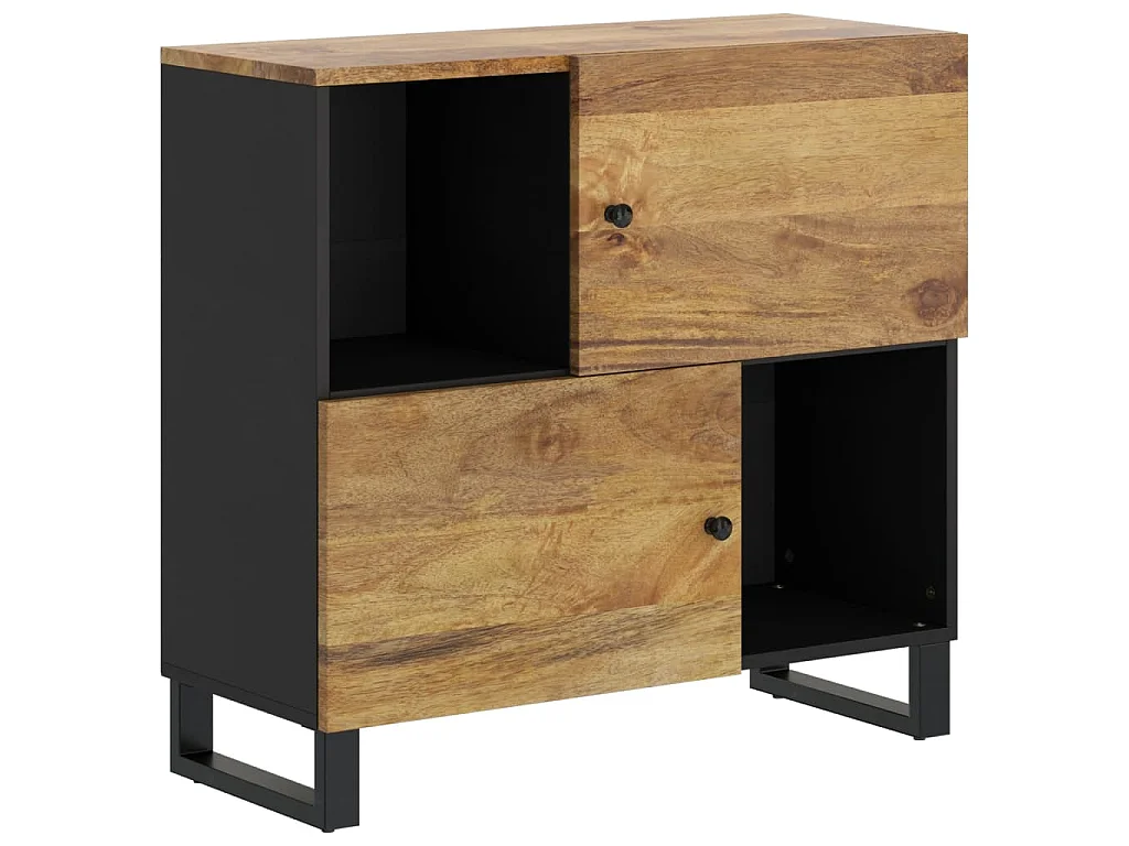 Dressoir met 2 deuren 80x33x75 cm massief mangohout