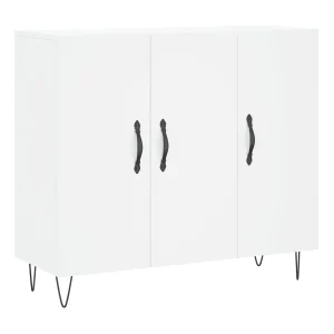 Dressoir 90x34x80 cm bewerkt hout wit Dressoir 90x34x80 cm bewerkt hout wit