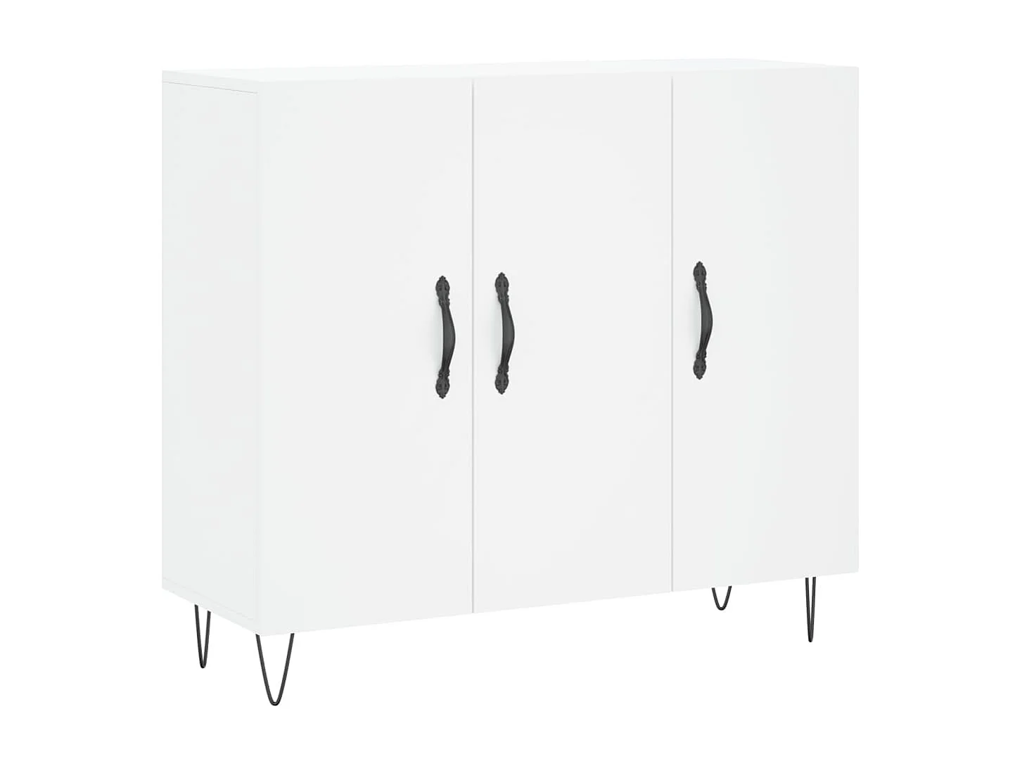 Dressoir 90x34x80 cm bewerkt hout wit