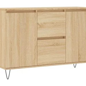 Dressoir 104x35x70 cm bewerkt hout sonoma eikenkleurig Dressoir 104x35x70 cm bewerkt hout sonoma eikenkleurig