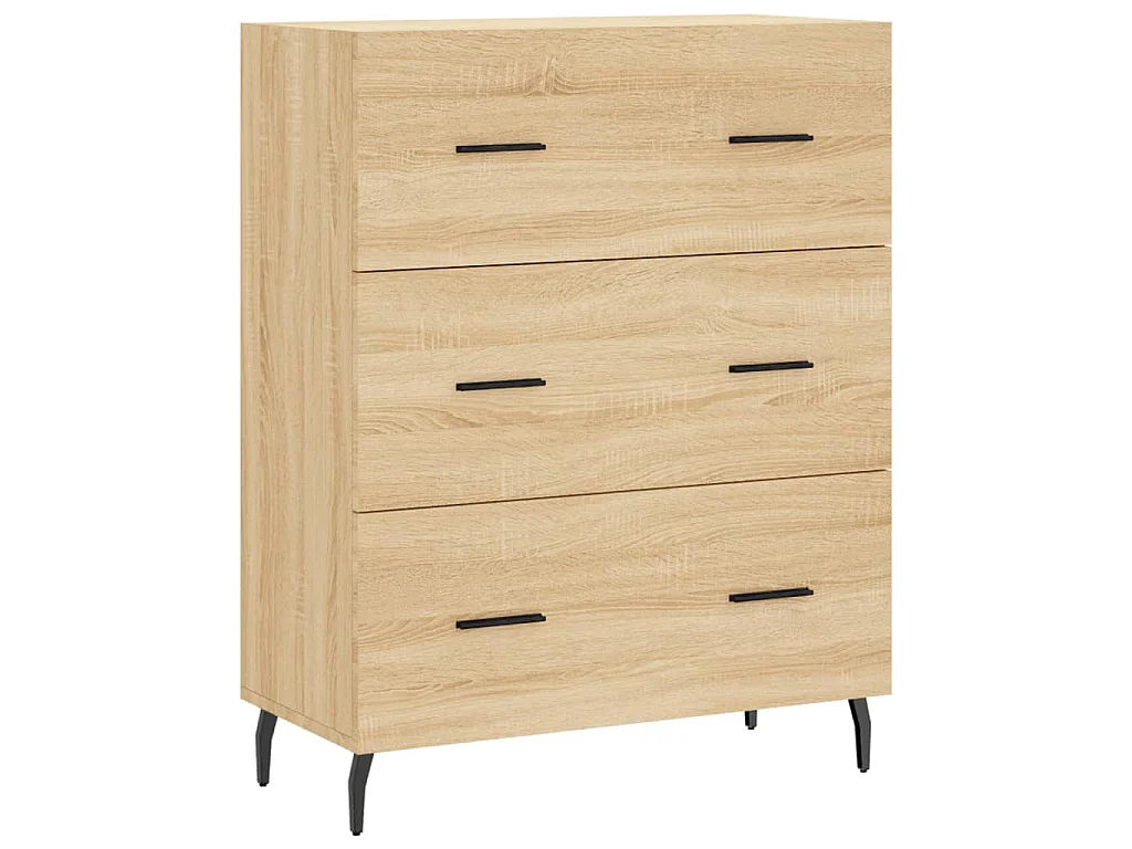 Dressoir 69,5x34x90 cm bewerkt hout sonoma eikenkleurig