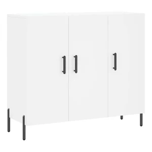 Dressoir 90x34x80 cm bewerkt hout wit Dressoir 90x34x80 cm bewerkt hout wit