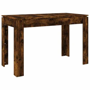 Eettafel 120x60x76 cm bewerkt hout gerookt eikenkleurig Eettafel 120x60x76 cm bewerkt hout gerookt eikenkleurig