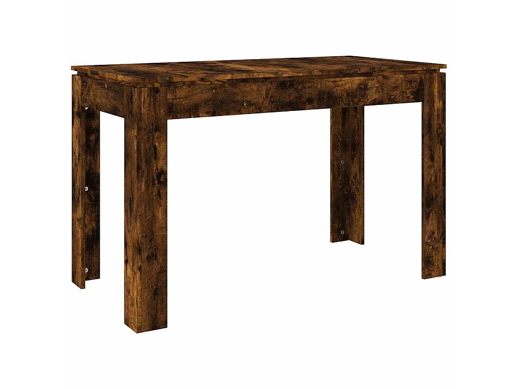 Eettafel 120x60x76 cm bewerkt hout gerookt eikenkleurig