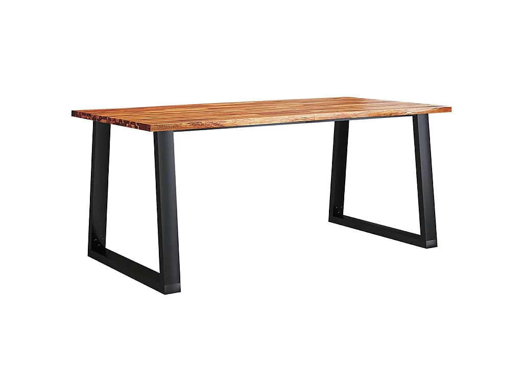 Eettafel met natuurlijke rand 180x90x75 cm massief acaciahout